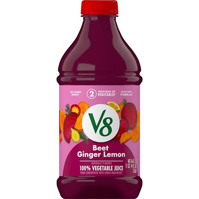 V8 Beet Ginger Lemon 100% Vegetable Juice with Vitamins, Non-GMO, 46 Fl Oz