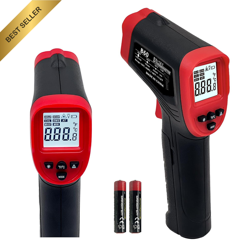 Digital Infrared Thermometer Gun for Cooking -50 to 600℃ | Adjustable Emissivity
