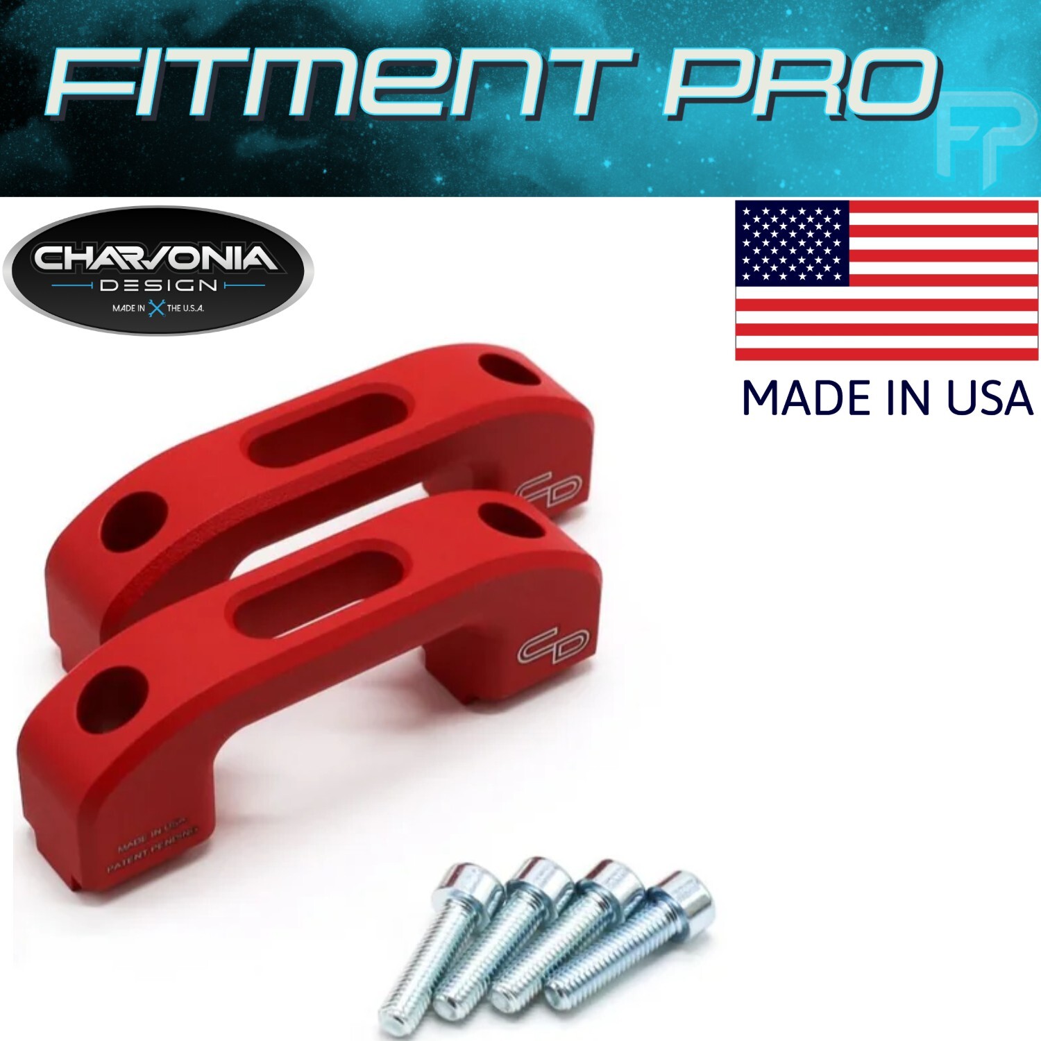 【buuun(•ө•)⚓︎】 Charvonia Design Rail Tie-Down Anchors Red Billet Kit For