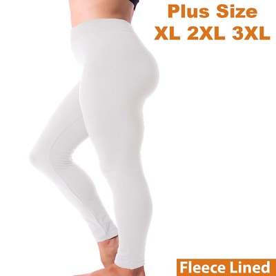  Kuda Moda Women Fleece Lined Warm Full Length Legging Pants Plus Size 1X 2X 3X