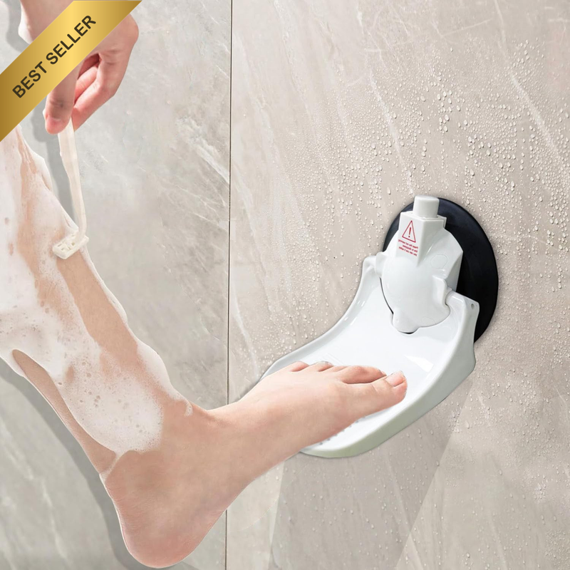 Shower Foot Rest for Shaving Legs, Upgraded Safety Bathroom Foot Pedal with 5 In