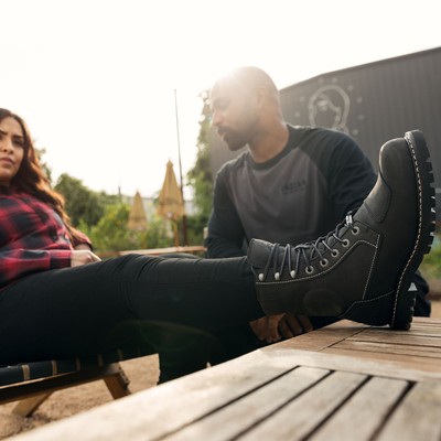 Pre-owned Polaris Women's Lace Up Boot, Black