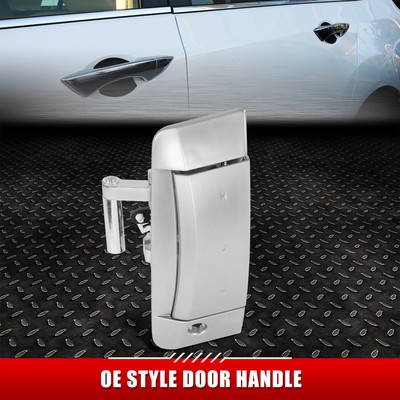 Для 03-09 Nissan 350Z Серебристая наружная ручка передней левой двери со стороны водителя с замочной скважиной