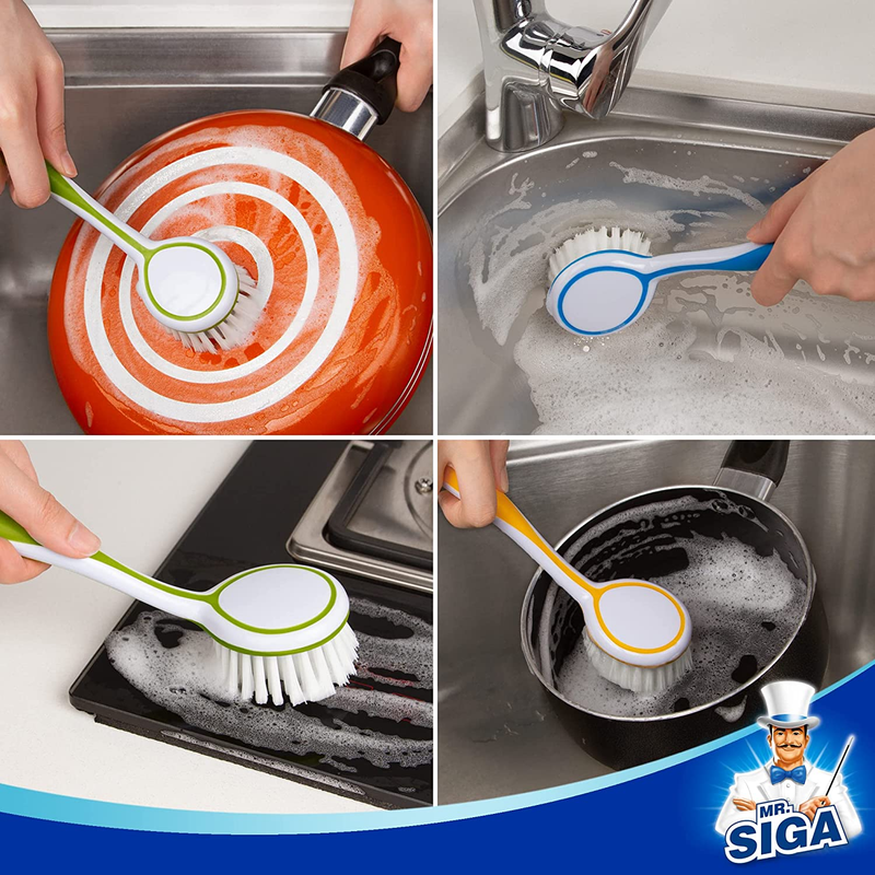 Round Dish Brush, Size: Dia 5.5 x 25cm - Pack of 3