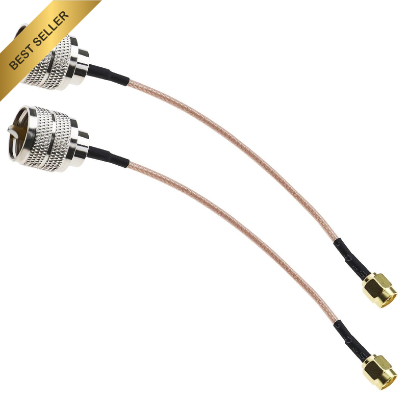 2PCS 15CM SMA Male to PL259 UHF Coax Cable RG316 CB Radio GPS