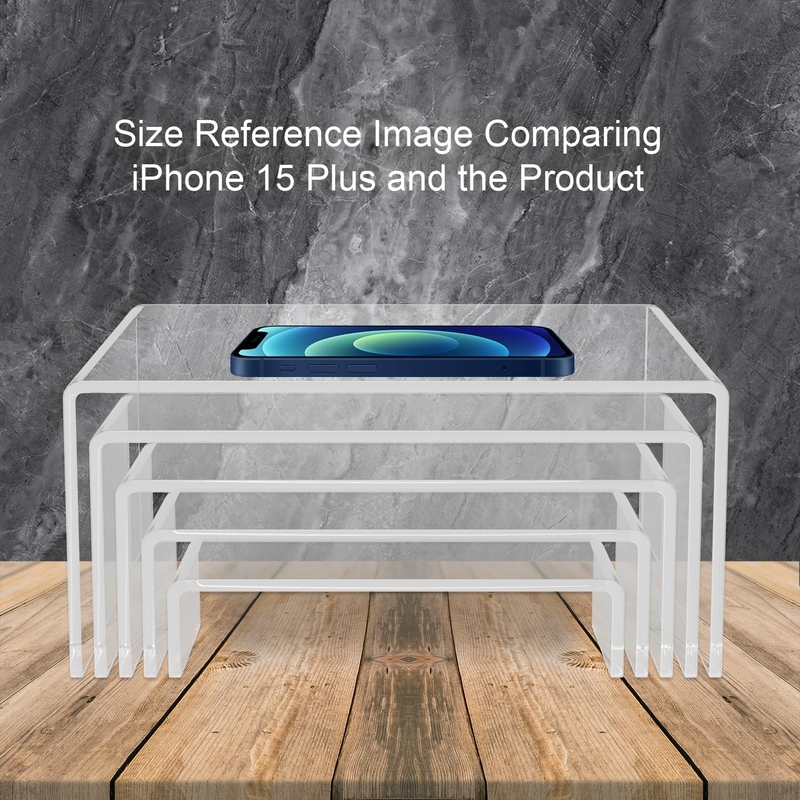 Acrylic Display Risers, Clear Product Stand, Jewelry Display Riser,Shelf Showcas