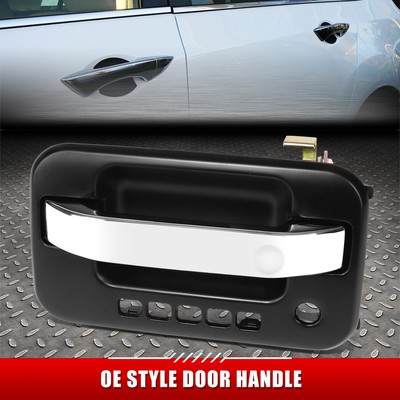 ДЛЯ 04-14 F150 LOBO MARK LT ЧЕРНАЯ/ХРОМИРОВАННАЯ РУЧКА ТЯГИ ПЕРЕДНЕЙ ЛЕВОЙ ДВЕРИ СО СТОРОНЫ ВОДИТЕЛЯ