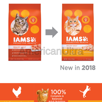Iams Proactive Health Original Adult Dry Cat Food Standard Packaging Chicken
