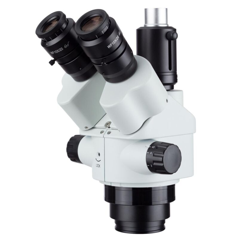 Amscope 7x-45x Simul-focal Trinocular Zoom Stereo Microscope Head Sm745ntp