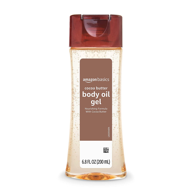 Body Oil Gel with Cocoa Butter, Paraben Free, 6.8 Fluid Ounce, 1-Pack