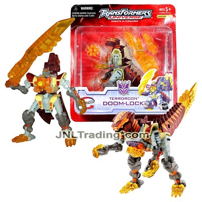 Year 2005 Transformers UNIVERSE Scout Class 5'' Figure Terrorcon DOOM-LOCK T-Rex