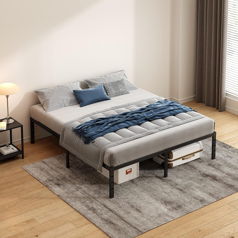 With Heavy Duty Steel Slat Support