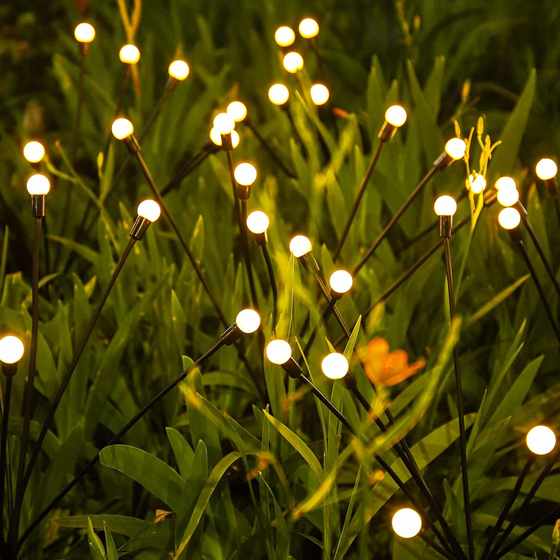 4 Pack LED Solar Firefly Garden Waterproof Swaying Lamp Outdoor Landscape Lamp