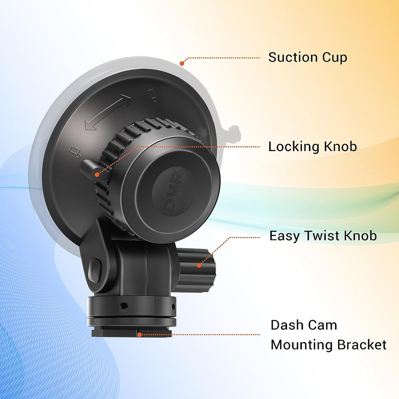ROVE Suction Cup Mount for R2-4K, Stealth 4K Dash Cam Model 