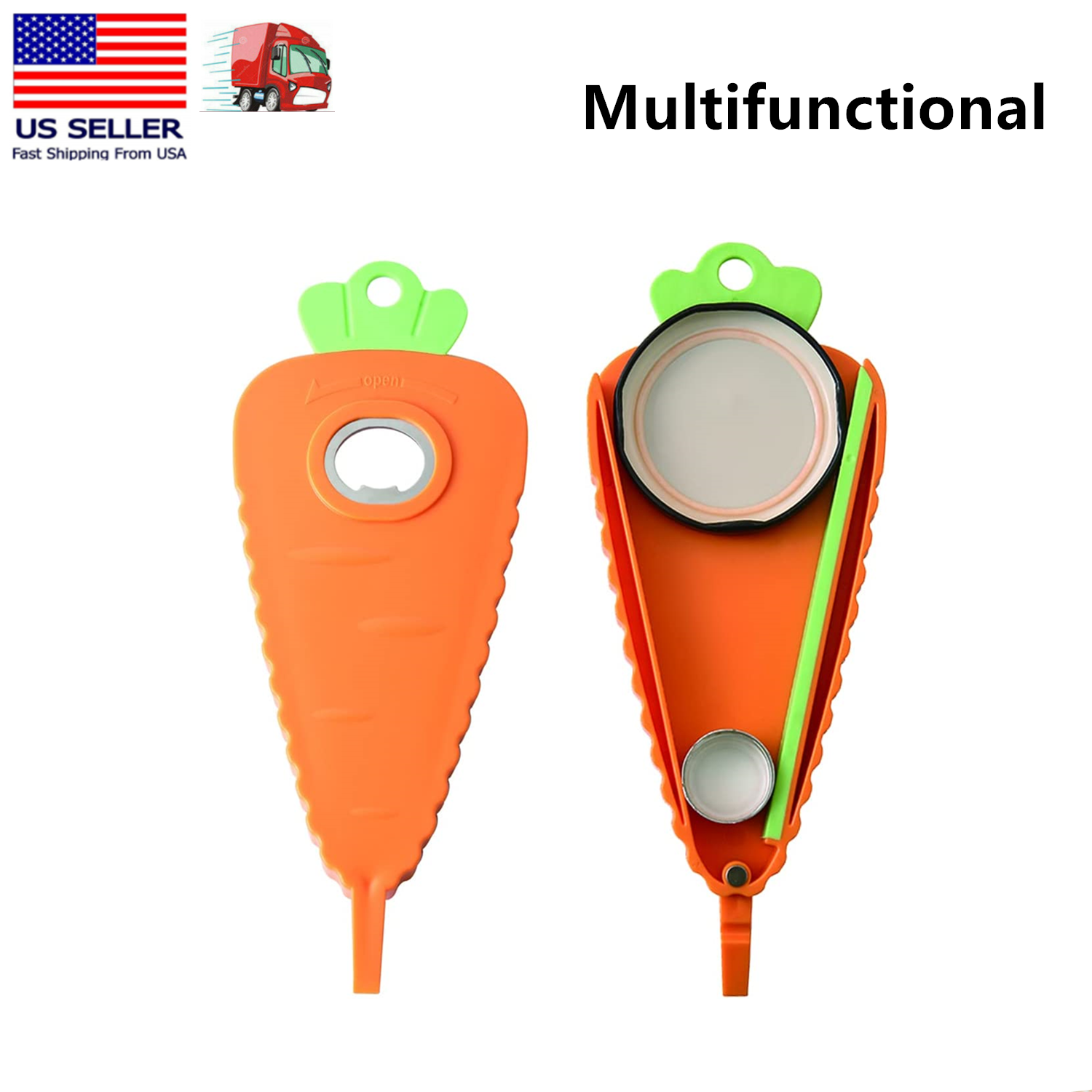 3 in 1 Carrot Radish Jar Bottle Can Opener Cap Bottle Kitchen Tool Fridge Magnet