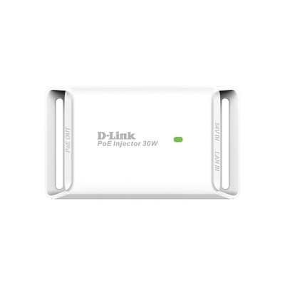 D-Link DPE-301GI 1-Port Gigabit 30 W PoE Injector , White Gigabit PoE+ Injector