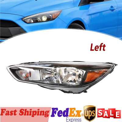 Fits Ford Focus 2015-2018 Halogen w/ LED DRL Headlight Headlamp Driver Side LH