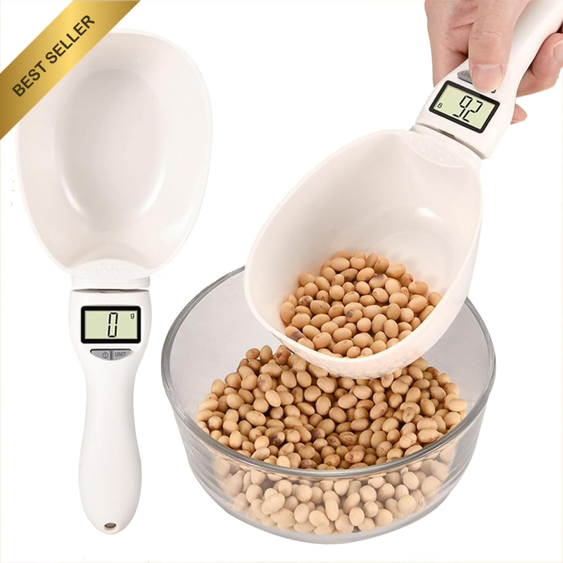 Digital Measuring Spoon Scale, Adjustable Electronic Kitchen Scoop, Max Weight 8
