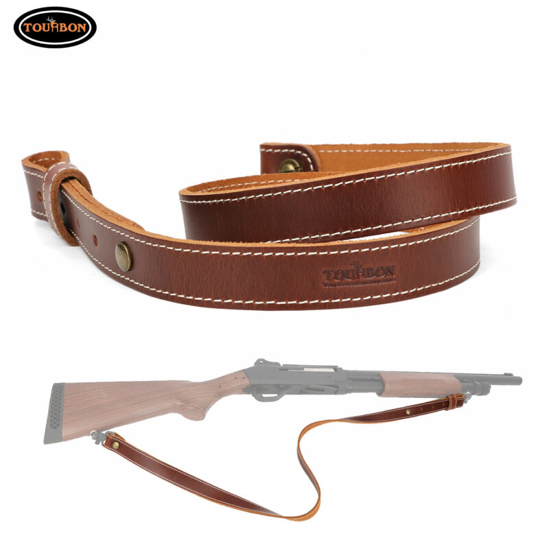 Tourbon Leather Rifle/Shotgun Sling Strap Shooting Hunting fit for Marlin Henrry