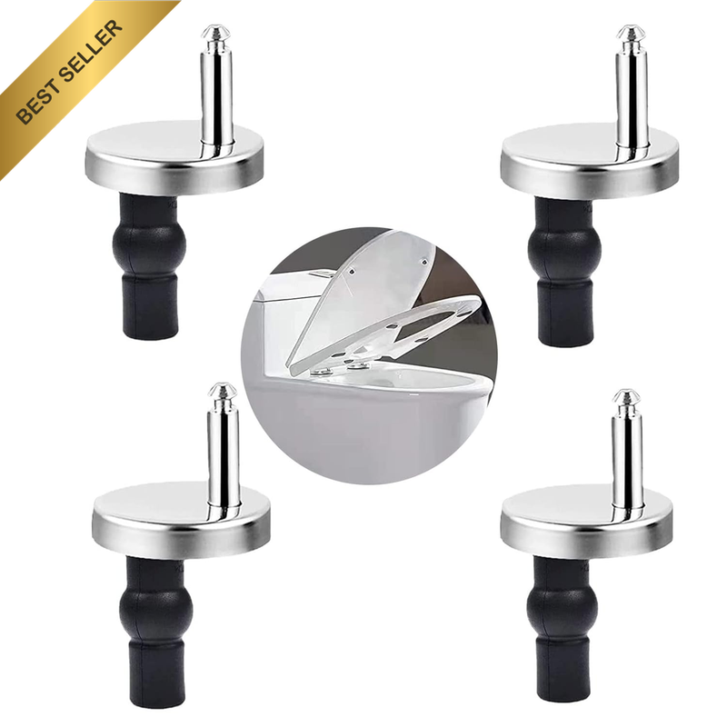 4 Pack Universal Toilet Seat Fixing Kit Hinges Screws Quick Release Bolts