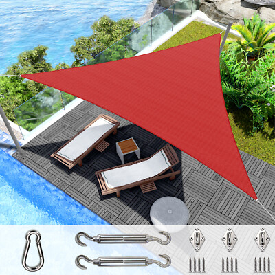 13'x13'x13' Triangle Sun Shade Sail Fabric Garden Outdoor Canopy Patio Pool Top