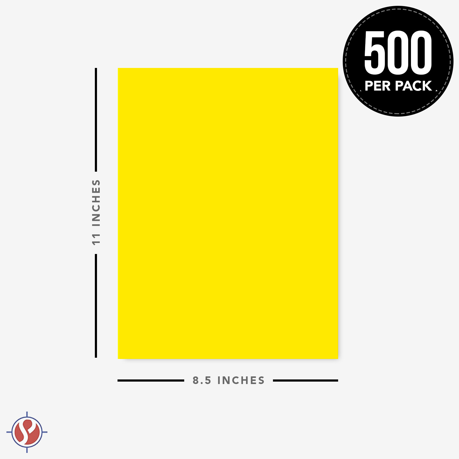 BONHEUR Papier　0504 Yellow Bright Color Paper, 24lb Bond (90GSM), 8.5 x 11, 500