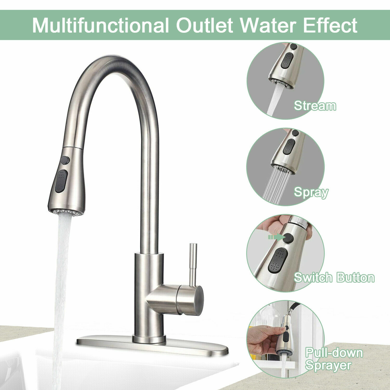 Parmir Ssk 420 Single Lever Handle Kitchen Faucet With Water Filter Valve For Sale Online Ebay