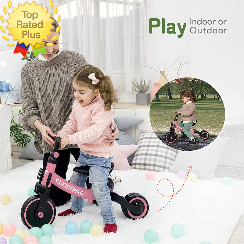 Besrey 5 in 1 Toddler Bike for 1 Year to 4 Years Old Kids Toddler Tricycle Kids