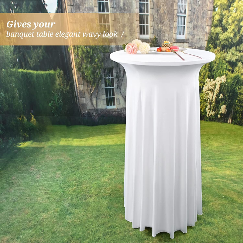 4 Pack round Cocktail Table Skirt Stretch Table Skirts for round Cocktail Table