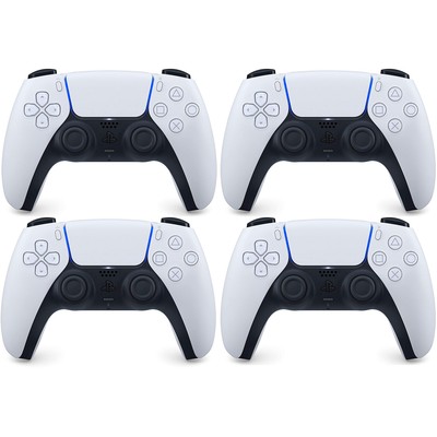 4 Pack Sony PlayStation 5 DualSense Wireless Controller - Glacier White