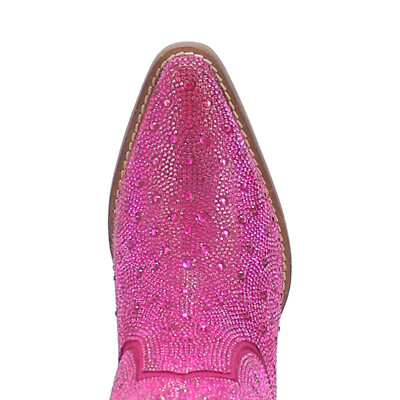 Pre-owned Dingo Womens Silver Dollar Fuchsia Leather Fashion Boots
