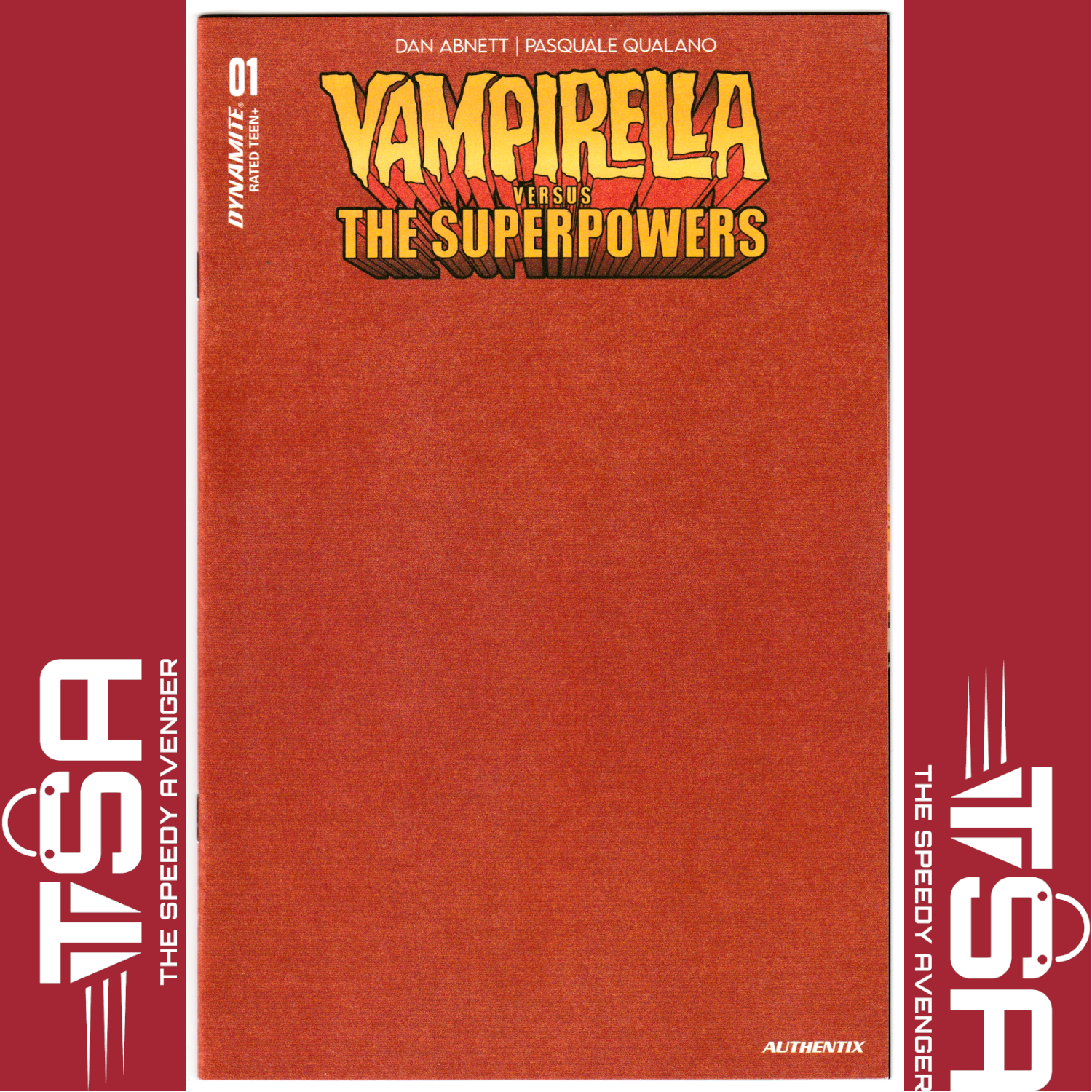 VAMPIRELLA VS THE SUPERPOWERS #1 Blood Red Blank Sketch Variant 2023 Horror