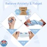 AFKLMNE 2-Pack Taba Squishy Cat Paw Sensory Fidget Toys Adults, Anxiety Stress Relief Squeeze Toy, Soft Cute Kawaii Squishy’s for Desk, School (Blue)
