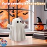 Halloween Ghost Figurine - Spooky Ghost Statue Decor,Funny Cute Rock Ghost Ornaments, Home Front Porch and Outdoor Garden Tabletop Sculpture for Halloween Decorations, Christmas New Year's Gift