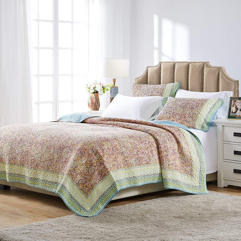Barefoot Bungalow Palisades Pastel Quilt Set, 3-Piece King, King/California King