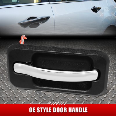 ДЛЯ 03-09 HUMMER H2 ЧЕРНАЯ/ ХРОМИРОВАННАЯ ГЛАДКАЯ РУЧКА ТЯГИ ЗАДНЕЙ ПРАВОЙ ПАССАЖИРСКОЙ ДВЕРИ