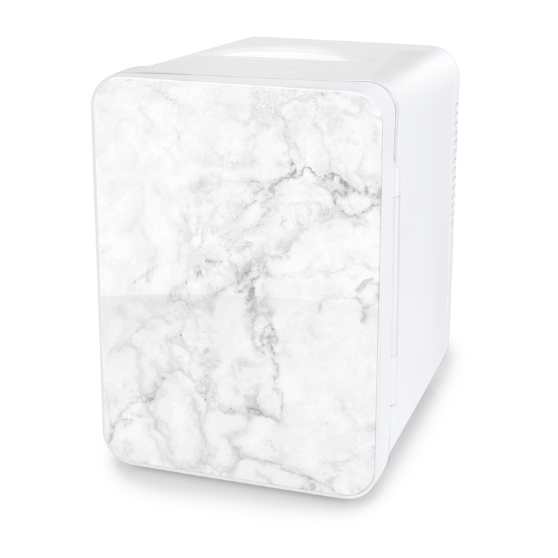 Cooler Compact Portable Refrigerator Small Dorm White Marble
