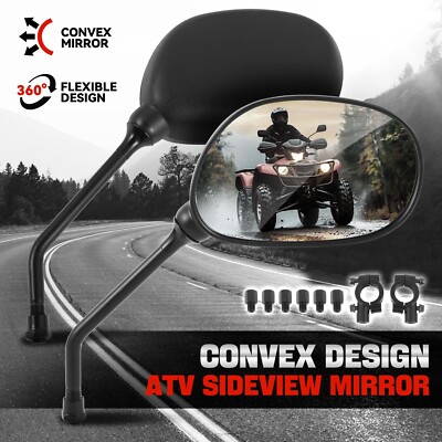 Для Honda Suzuki Yamaha 7/8 Овальные Боковые зеркала заднего вида ATV с креплением на руль