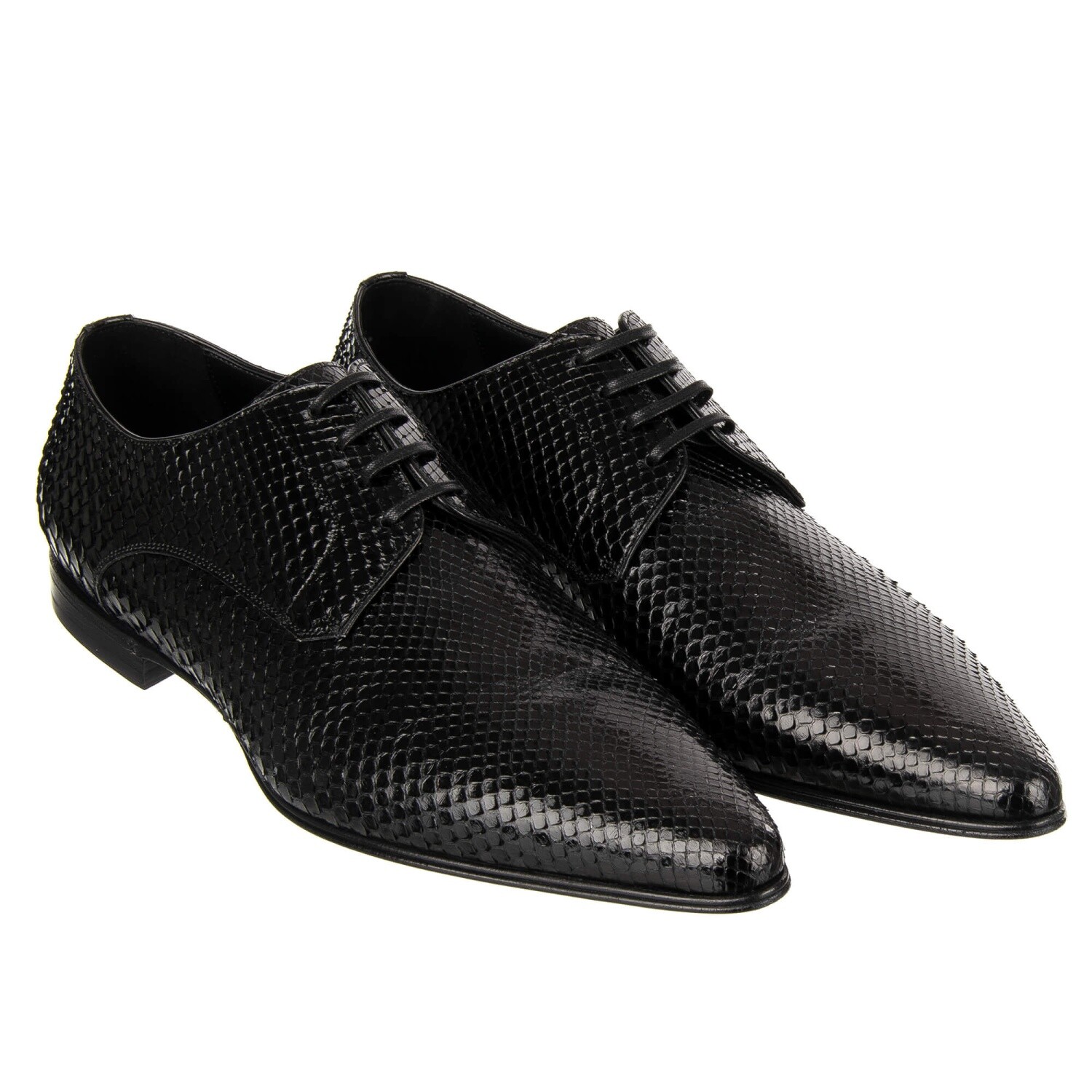 

DOLCE - GABBANA Туфли дерби из змеиной кожи с острым носком, черный 39 UK 5 US 6 12781