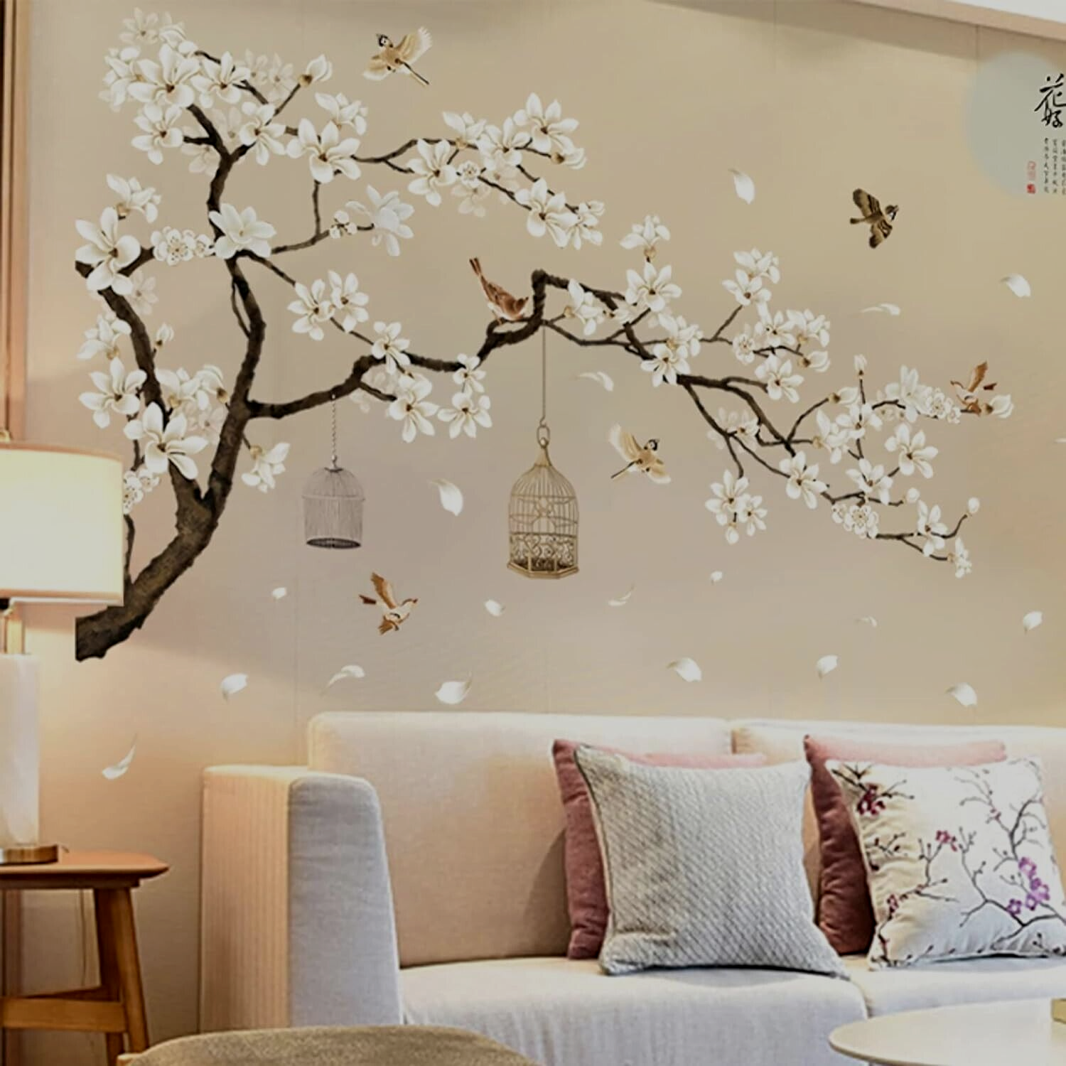 Romantic 3D Flower Wall Sticker White 50