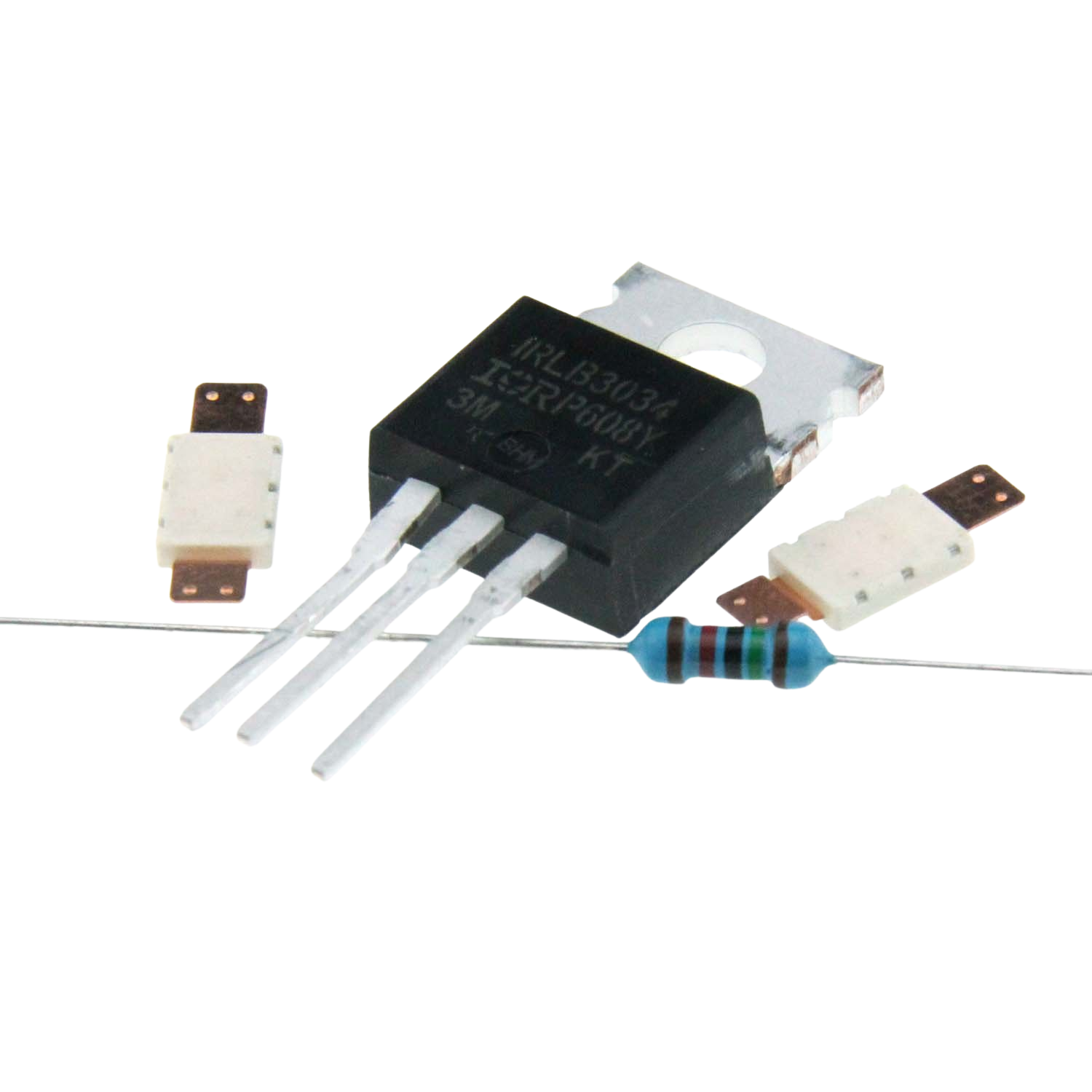 Power Mosfet IRLB3034PBF, N-Kanal mit Widerstand und optional Sicherung