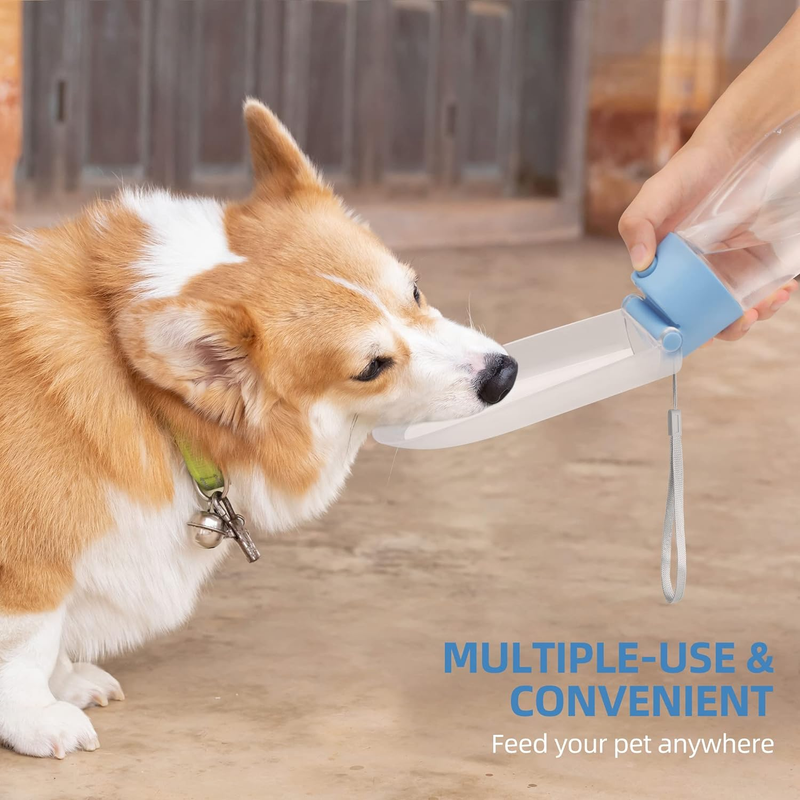 Portable Dog Water Bottle for Walking 20 Oz Dog Water Bowl Dispenser Leak-Proof