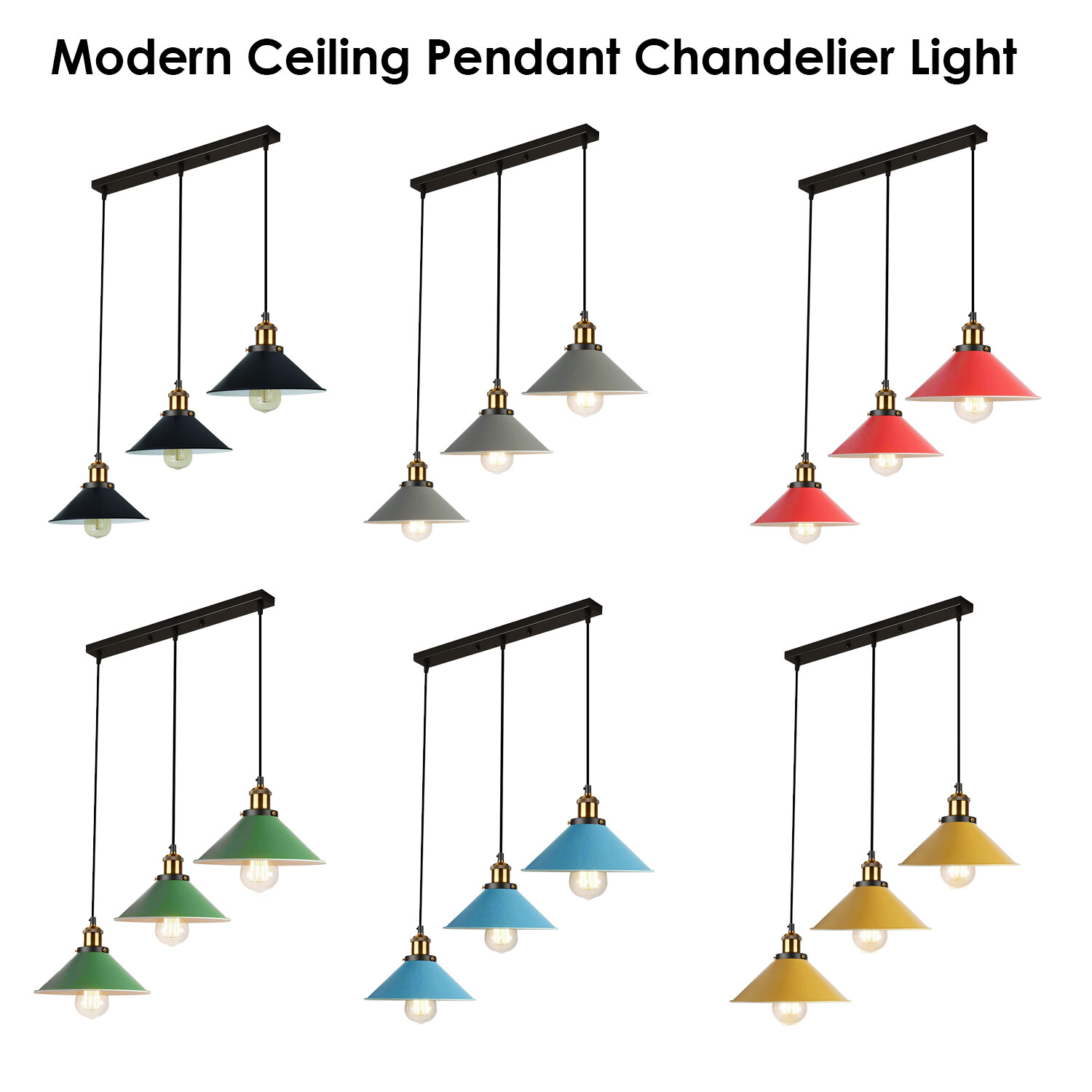 Modern Industrial Vintage Ceiling Pendant Lights Retro Loft