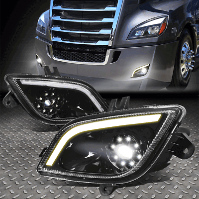 ДЛЯ 18-24 ФАР ПРОТИВОТУМАННЫХ ФАР FREIGHTLINER CASCADIA 3D DRL С ПОЛНЫМ СВЕТОДИОДНЫМ ПРОЕКТОРОМ ЧЕРНЫЙ