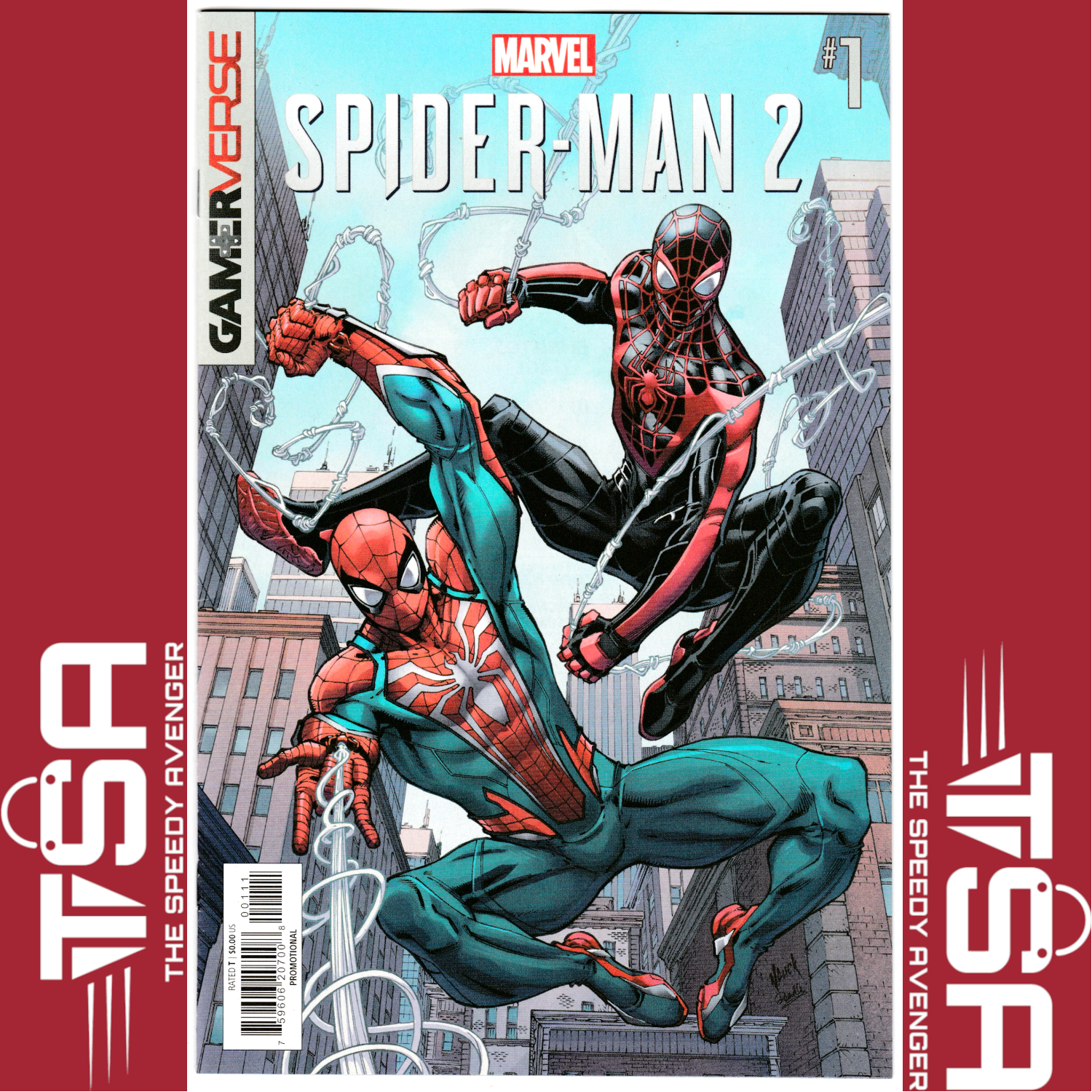 SPIDER-MAN 2 GAMERVERSE PREQUEL PROMO #1 2023 FCBD First App Hood! Sony PS5