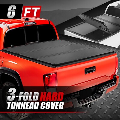 Для 05-15 Toyota Tacoma 6-футовая кровать Fleetside FRP с жестким трехстворчатым чехлом Tonneau