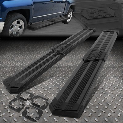 J2 ДЛЯ 07-19 SILVERADO SIERRA CREW CAB С 10 ЧЕРНЫМИ ПЛИССИРОВАННЫМИ ПОДНОЖКАМИ