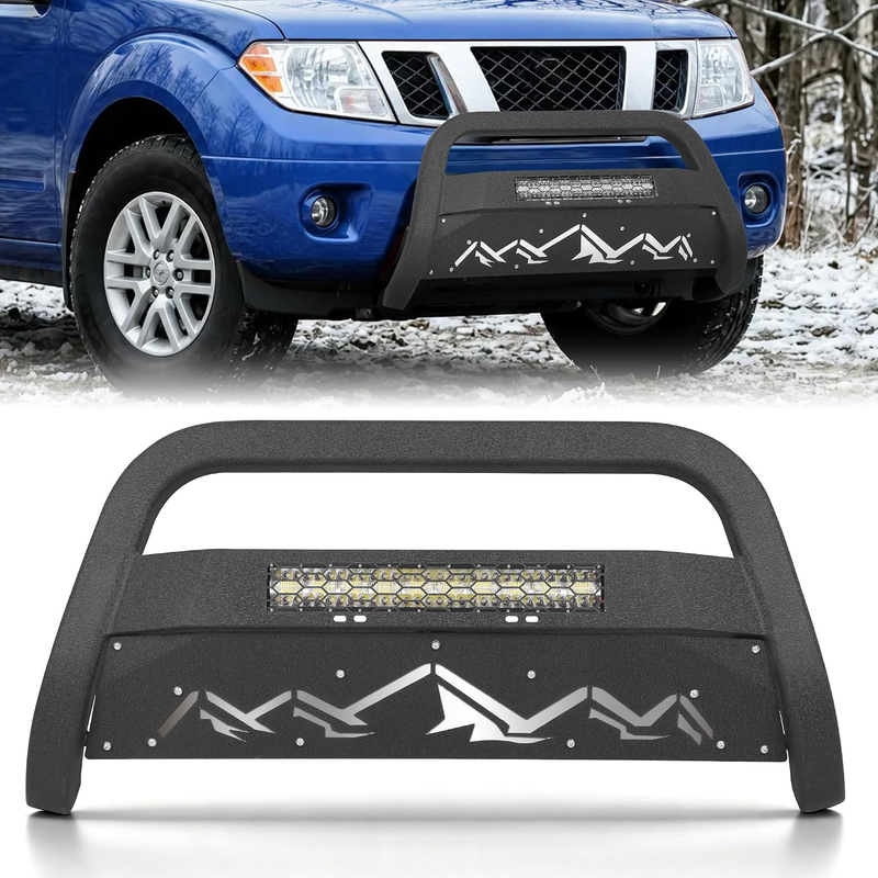 For Bull Bar with LED Light Bar Fit for 2005-2020 Nissan Frontier Bull Bars for