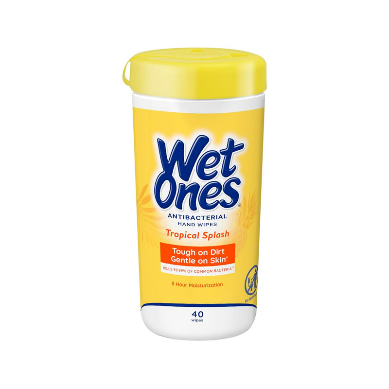 Antibacterial Hand Wipes, Tropical Splash, 40 Ct Canister (1 Pack)