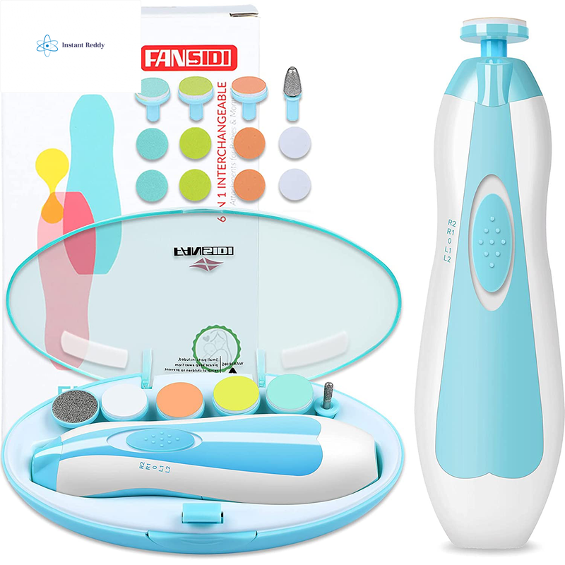 Baby Nail Trimmer, FANSIDI Baby Electric Nail File Safe Clippers with 10 Grindin